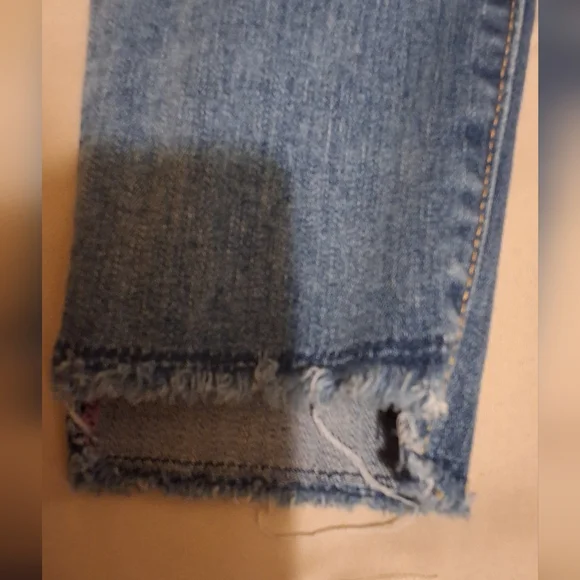 Cute gap denim Stretch high rise ankle jegging frayed bottoms - Picture 4 of 4